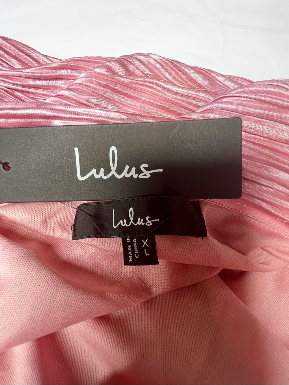 Lulus Poised Performance Pink Plisse One-Shoulder Maxi Dress Size XL NWT - Picture 9 of 11